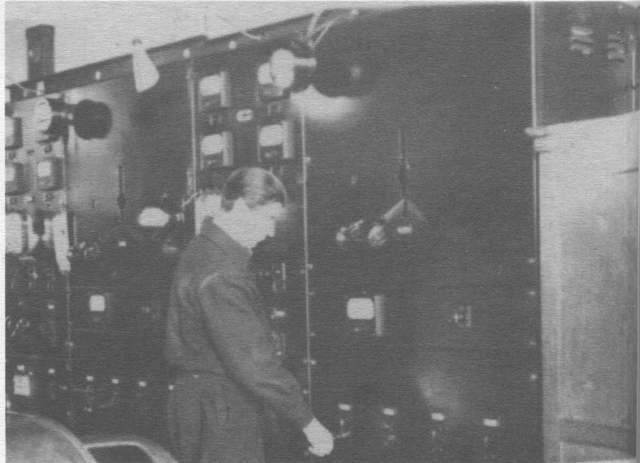 Jėgainės valdymo pulte. 1953 m.