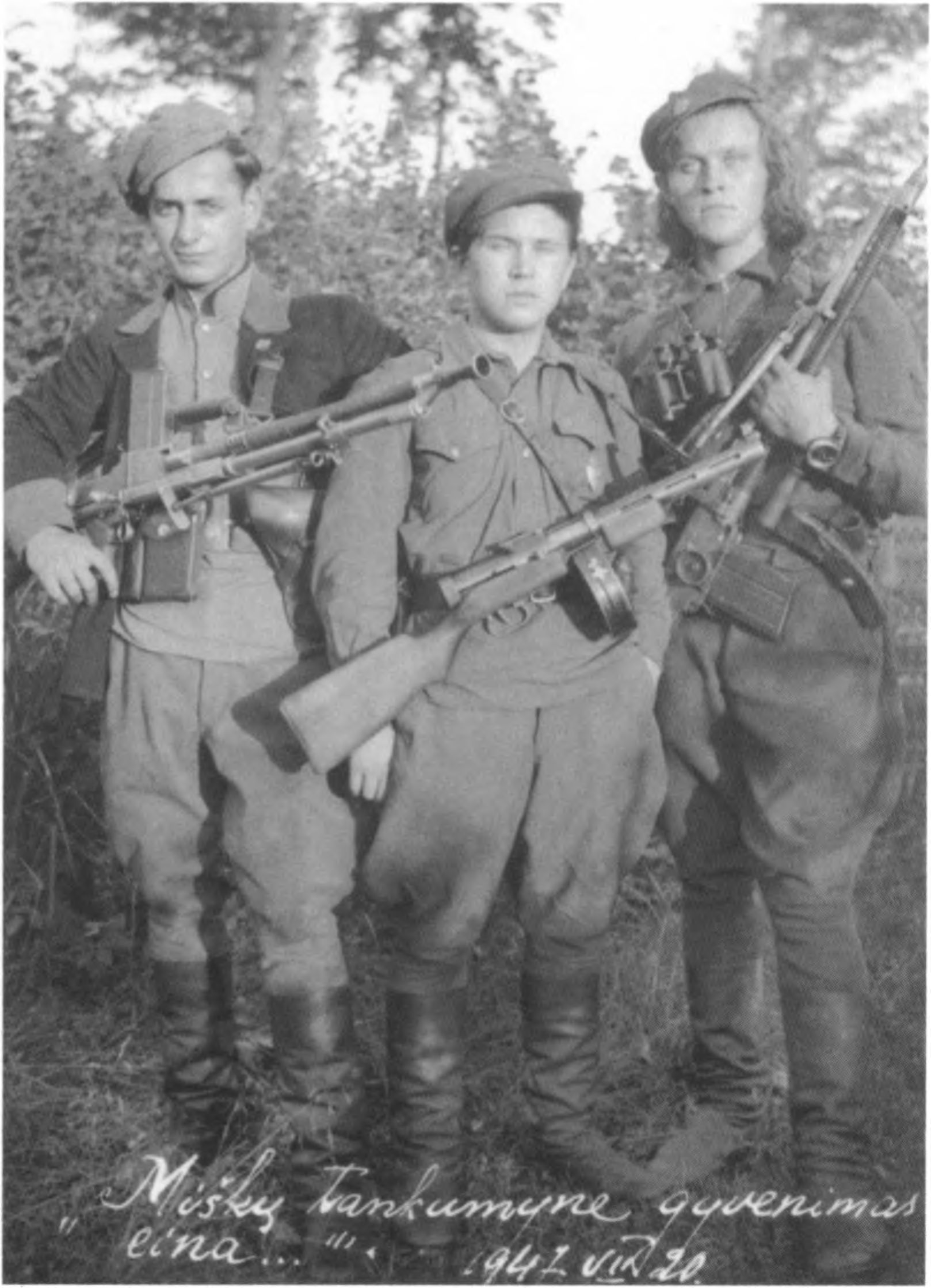 Vytautas Reklickas-Liučys, Benediktas Narkevičius-Algis,  ir Adolfas Bureika-Hitleris,