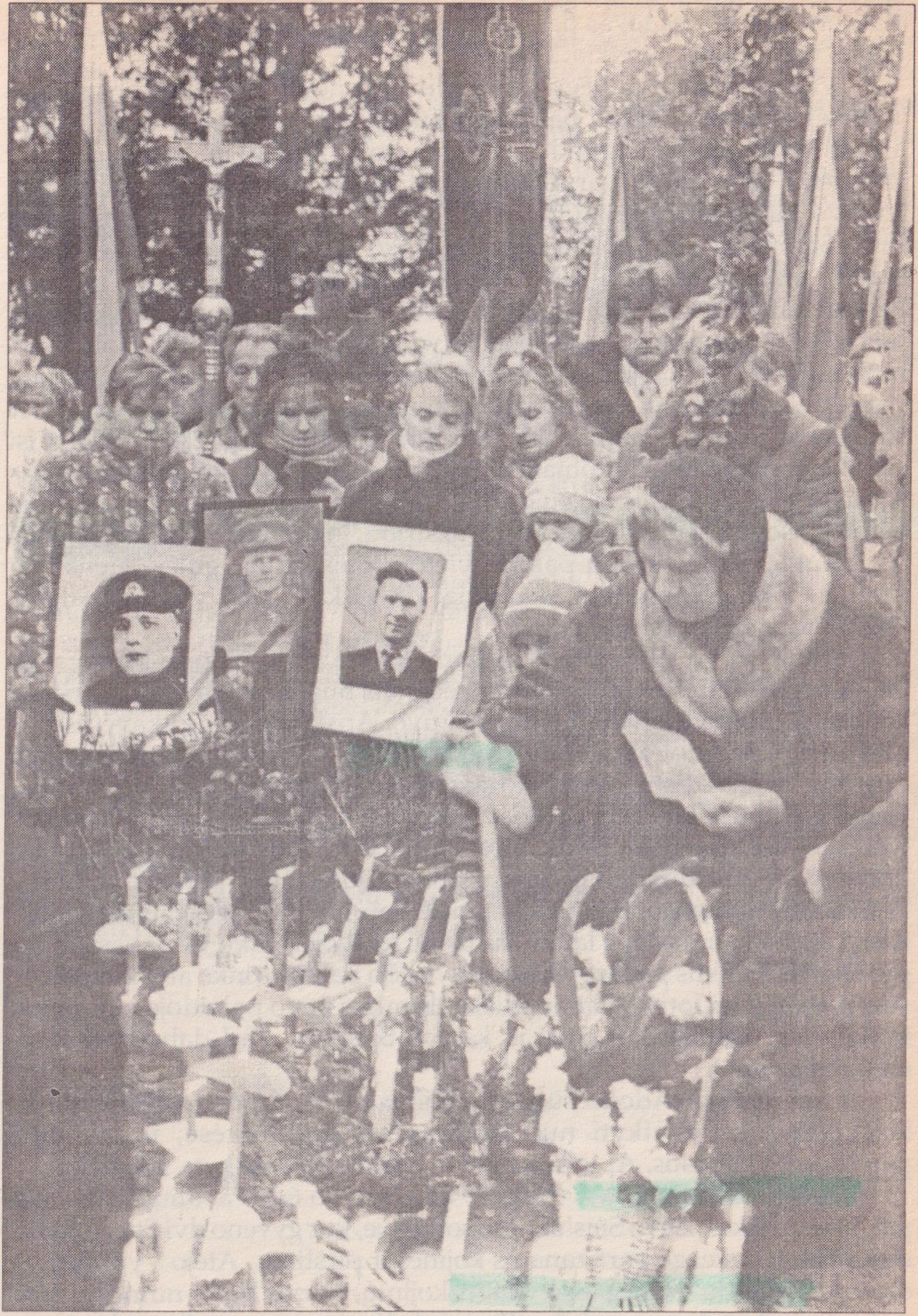 1989m. gruodžio 2d. visi 12 partizanų perlaidoti vienoje duobėje