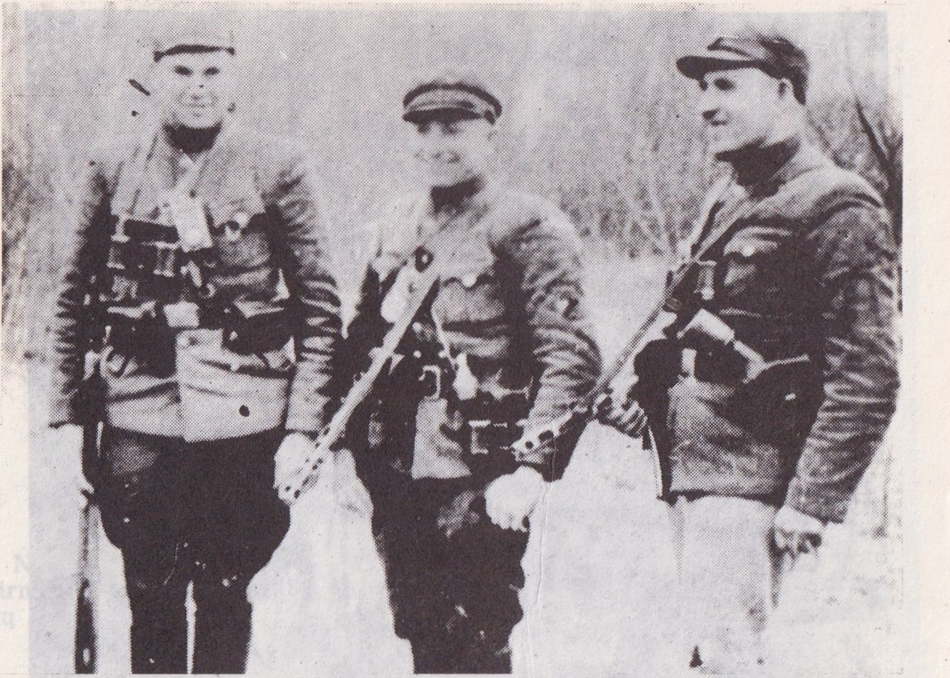 Petras Deveikis—„Skirmantas“, Vincas Grinkus — „Kariūnas" ir Feliksas Totorius — „Gabriukas“.
