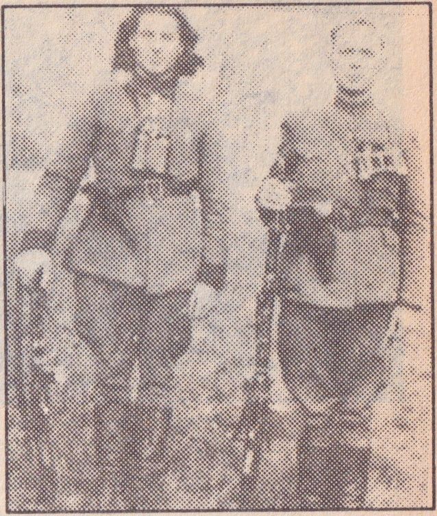 E. Daučiūnas “Jokeris”, A. Ambrazas “Ponas” -“Paukštelio” būrio partizanai