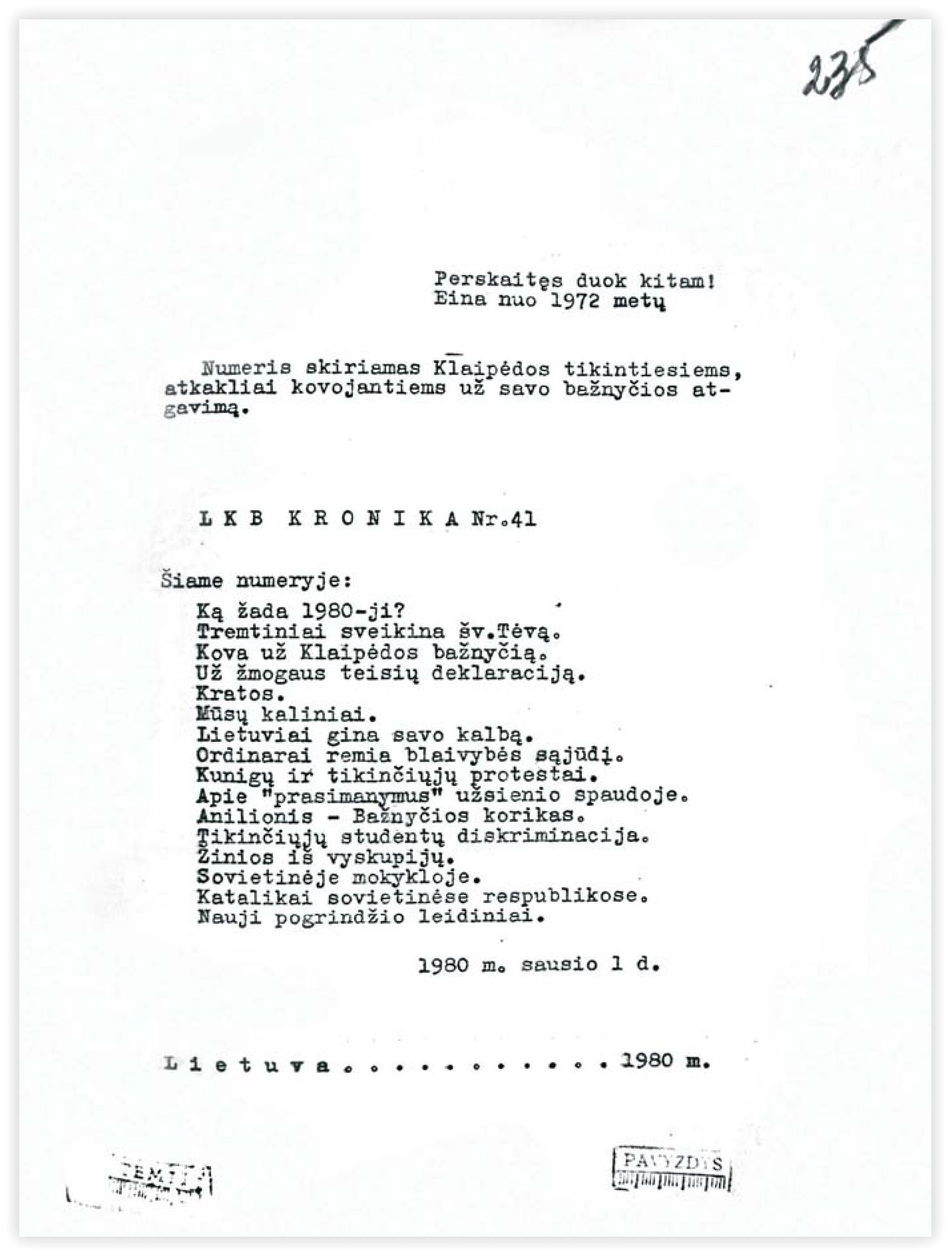 „LKB Kronikos“ Nr. 41