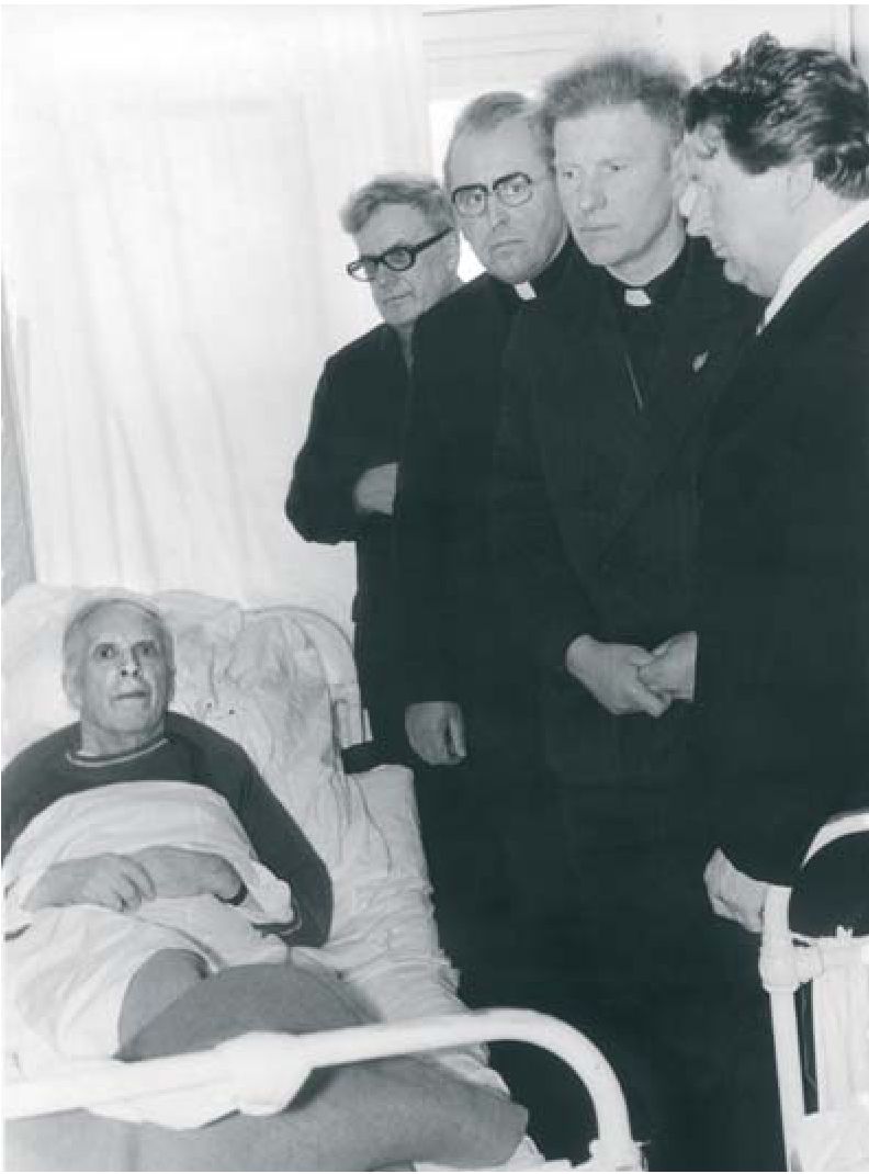 partizanas L. Laurinskas, kunigai J. Zdebskis, A. Svarinskas, V. Vėlavičius.