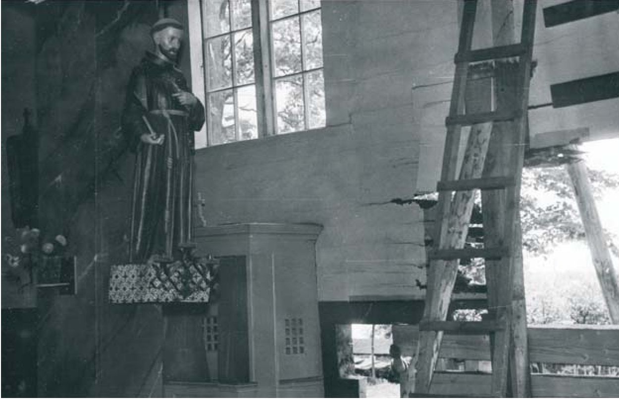 Viduklės bažnyčios remonto darbai, 1978 metų birželis